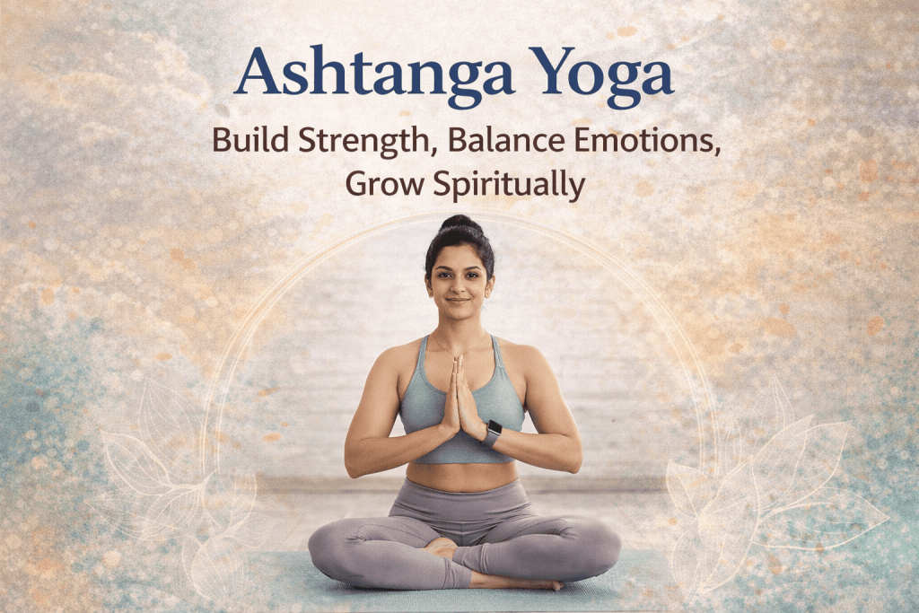 benefits of Ashtanga Yoga practice for beginners Ashtanga Yoga poses for strength and flexibility Ashtanga Yoga breathing technique Ujjayi breath yoga for mental clarity and stress reliefAshtanga Yoga class session in Kolkata Yoga with Sandy Yoga class in kankurgachi