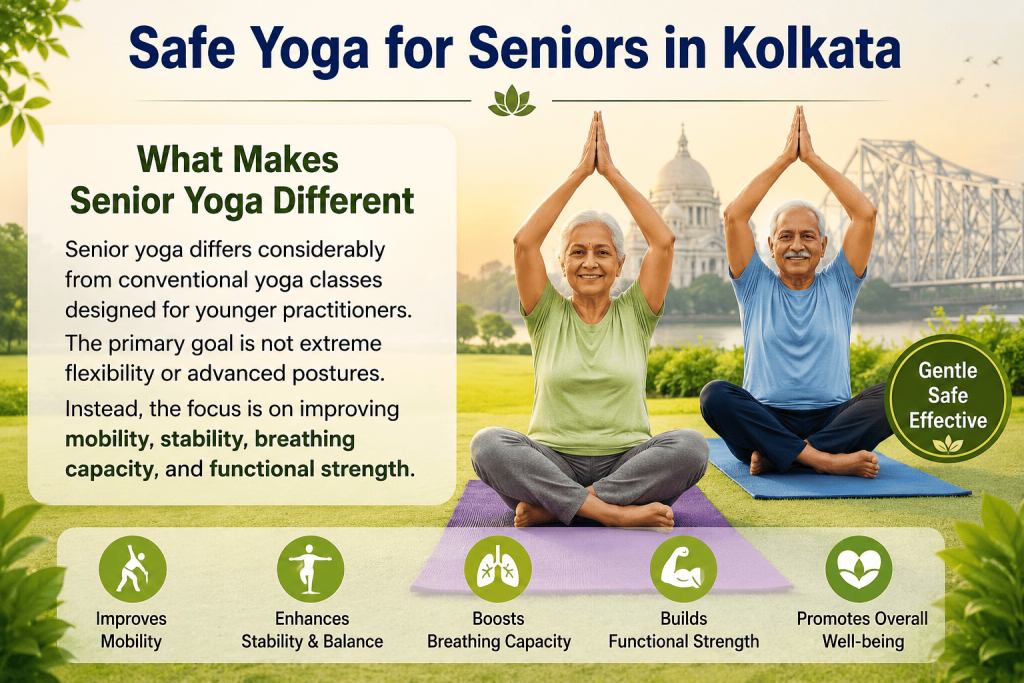 Safe Yoga for Seniors in Kolkata, senior yoga classes Kolkata yoga for elderly people chair yoga for seniors gentle yoga classes Kolkata yoga for healthy aging yoga for balance and flexibility yoga for arthritis relief yoga class in Kankurgachi yoga class near Manicktala yoga class near Ultadanga yoga class near you certified yoga teacher experienced yoga teacher yoga studio in Kolkata Yoga With Sandy beginner yoga classes Kolkata yoga for stress relief yoga for mobility improvement yoga for senior citizens therapeutic yoga Kolkata.