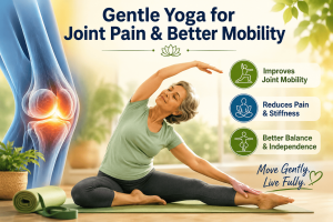 Gentle Yoga for Joint Pain, Yoga for Joint Pain Yoga for Better Mobility Gentle Yoga Yoga for Arthritis Yoga for Knee Pain Yoga for Seniors Yoga for Flexibility Yoga for Stiff Joints Low Impact Yoga Therapeutic Yoga, Yoga With Sandy Yoga Class in Kankurgachi Yoga Class in Kolkata Yoga Studio Yoga Class Near You Yoga Class Near Manicktala Yoga Class Near Ultadanga Certified Yoga Teacher Experienced Yoga Teacher