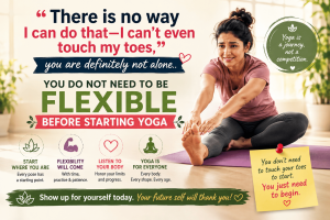 Can I do yoga if I'm not flexible?,yoga for beginners yoga for flexibility yoga stretches yoga poses for beginners beginner yoga yoga at home yoga for stiff body improve flexibility with yoga improve mobility with yoga yoga for beginners at home beginner-friendly yoga class yoga near me yoga class near me yoga studio